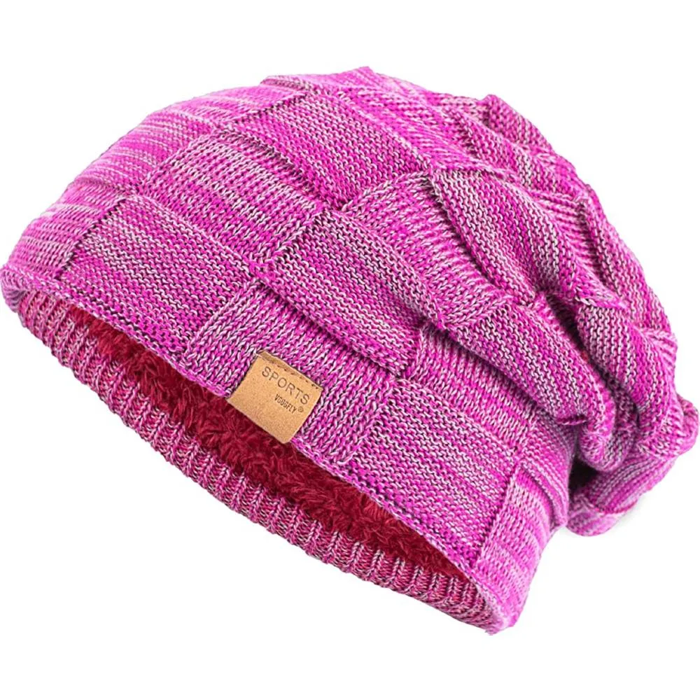Vgogfly Slouchy Beanie for Men Winter Hats for Guys Cool Beanies Mens Lined Knit Warm Thick Skully Stocking Binie Hat | Multiple Colors
