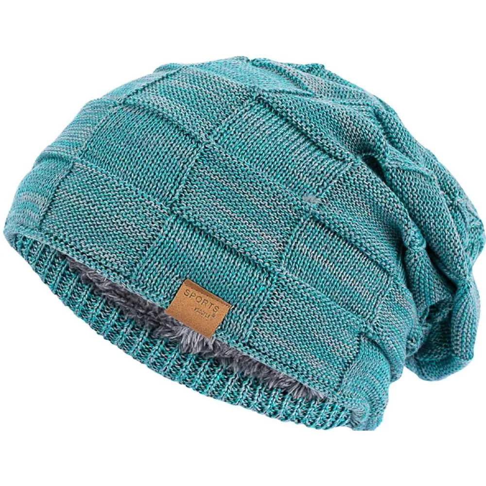 Vgogfly Slouchy Beanie for Men Winter Hats for Guys Cool Beanies Mens Lined Knit Warm Thick Skully Stocking Binie Hat | Multiple Colors