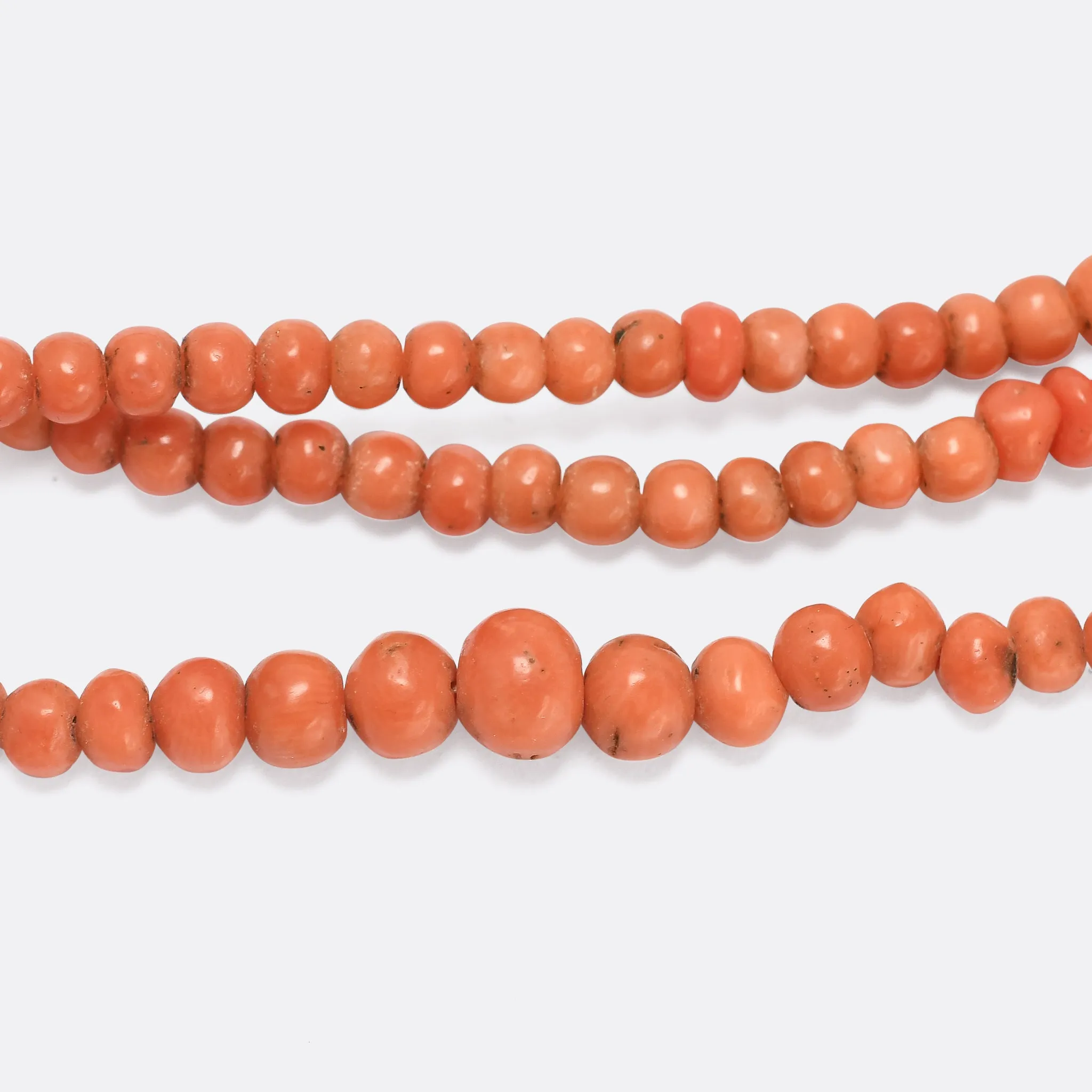 Victorian Mother's & Daughter's Coral Necklaces