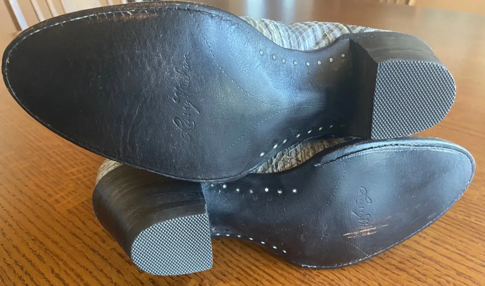 Vintage New Mahan Tall Snakeskin Boots