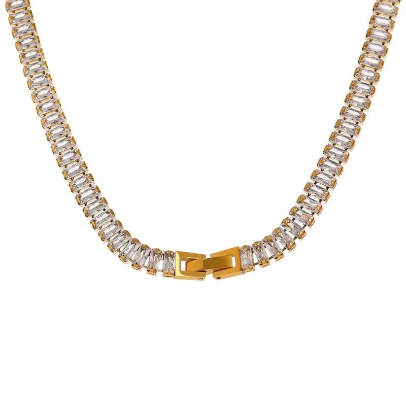 Vintage Sapphire Women Necklace 14k Yellow Gold For Wedding Gift Jewelry