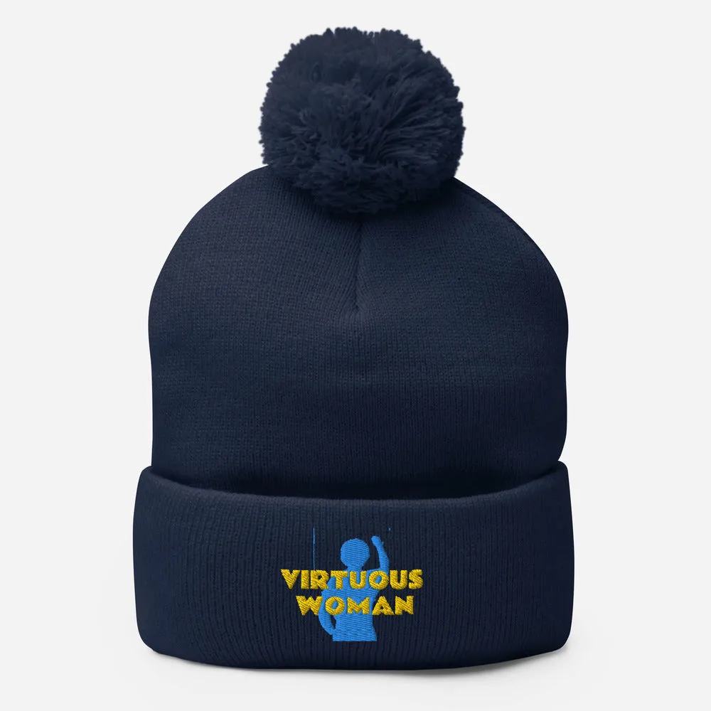 Virtuous Woman Pom-Pom Beanie