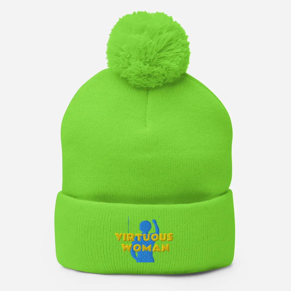 Virtuous Woman Pom-Pom Beanie