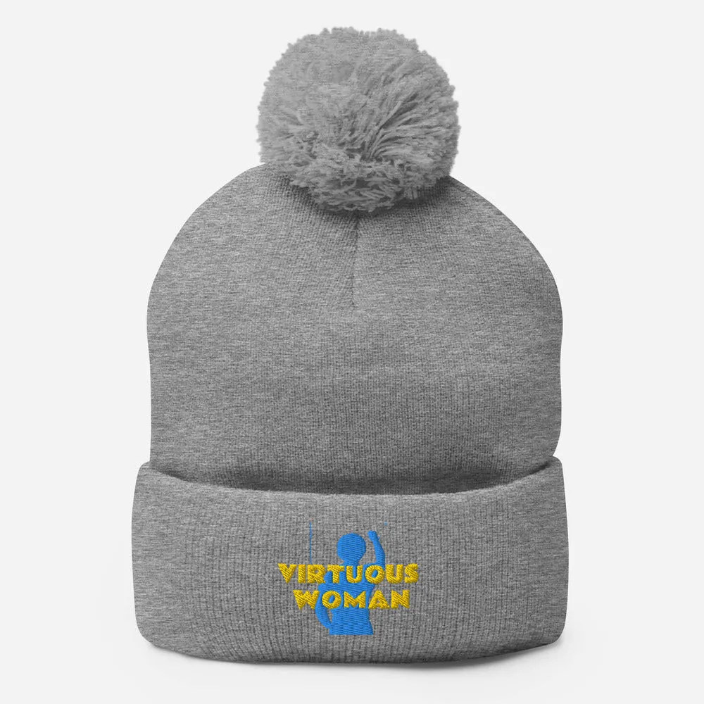Virtuous Woman Pom-Pom Beanie