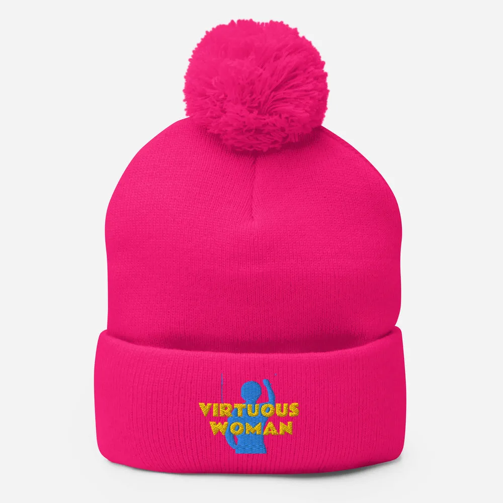 Virtuous Woman Pom-Pom Beanie