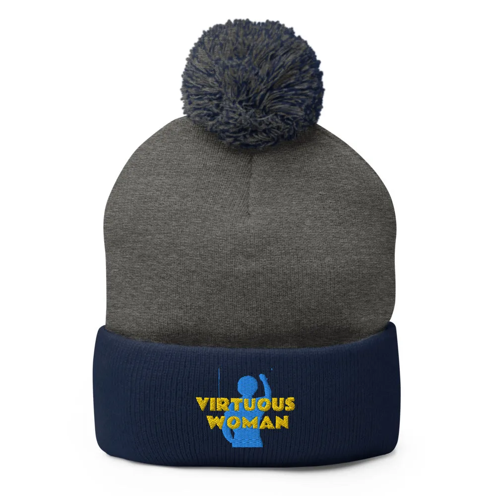 Virtuous Woman Pom-Pom Beanie