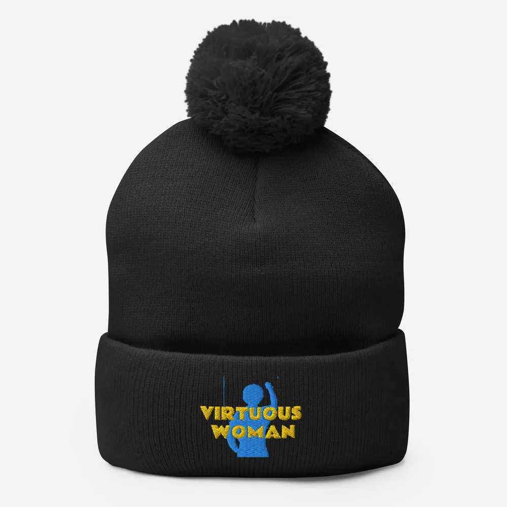 Virtuous Woman Pom-Pom Beanie
