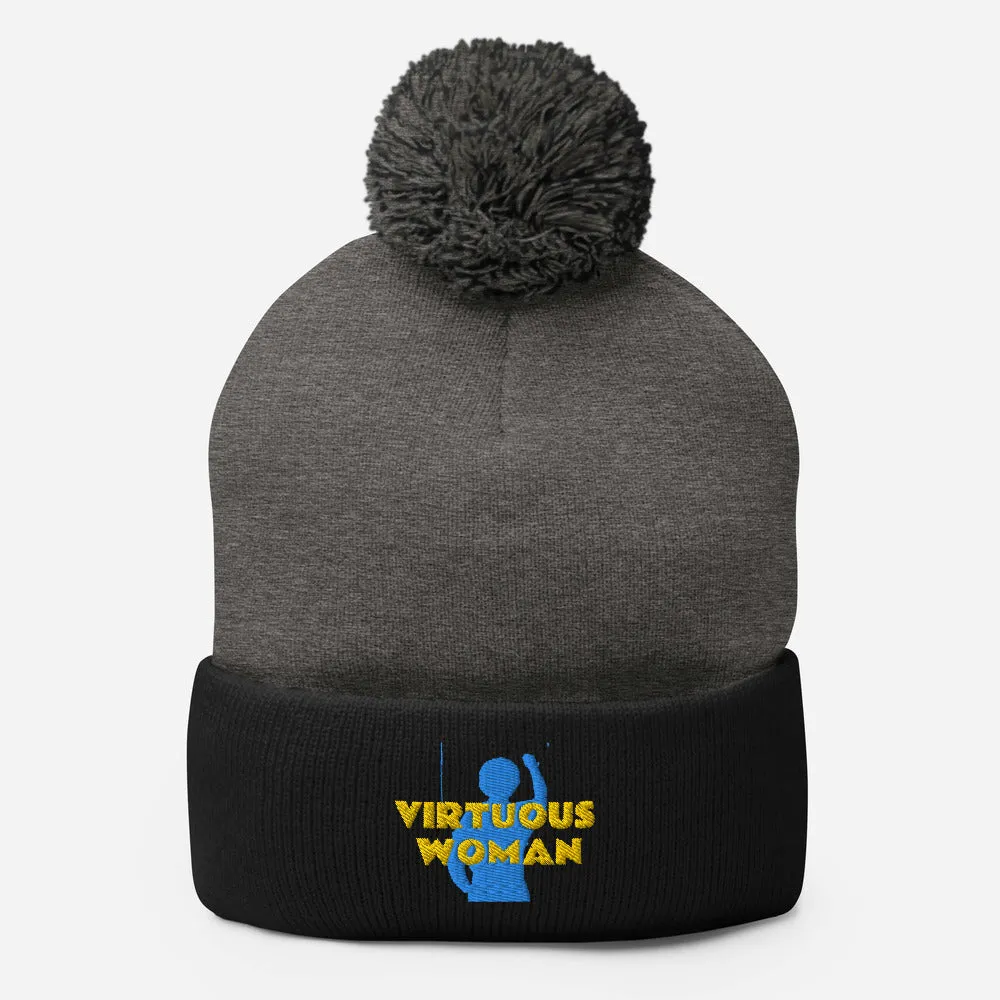 Virtuous Woman Pom-Pom Beanie