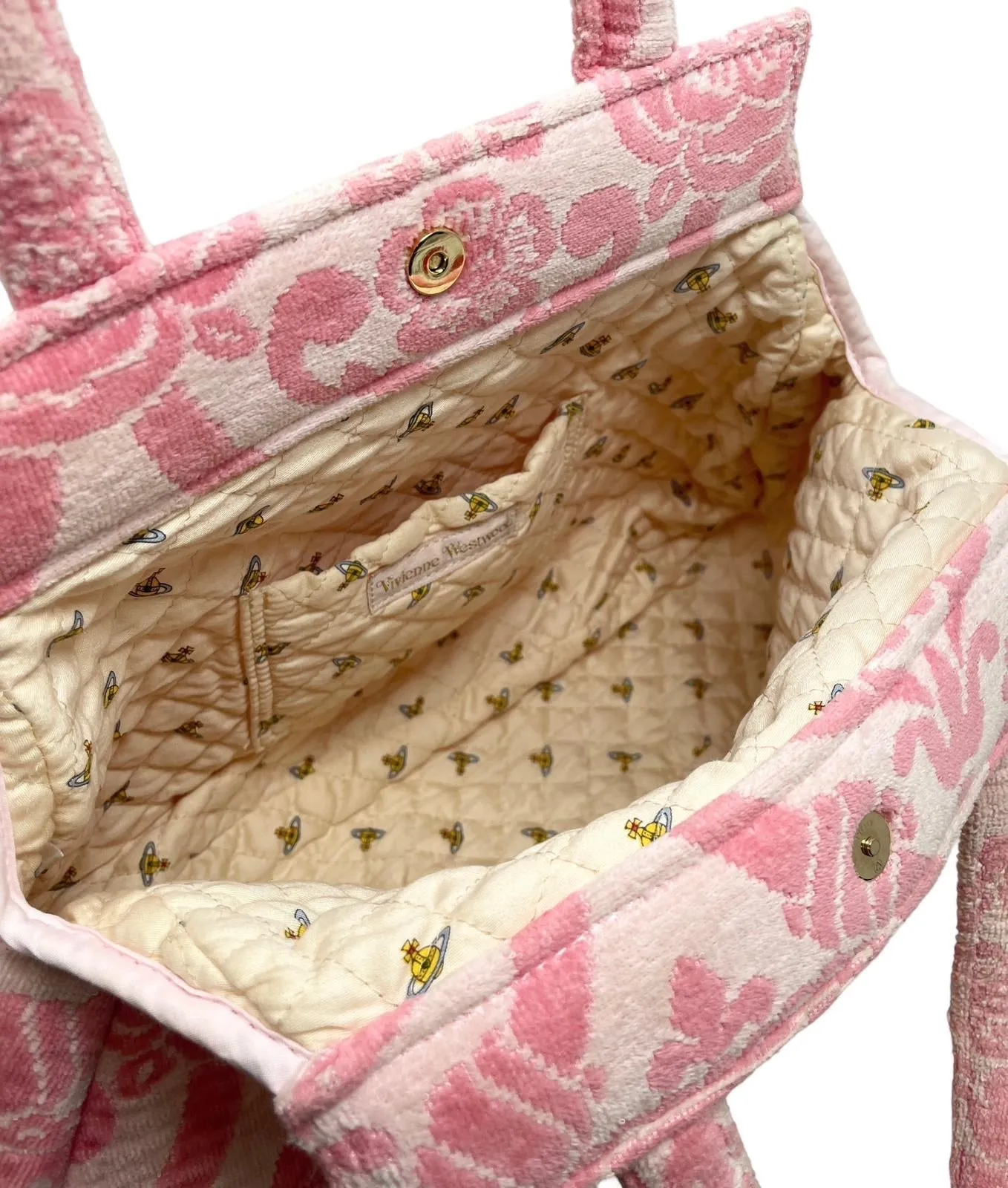 Vivienne Westwood Pink Terrycloth Shoulder Bag