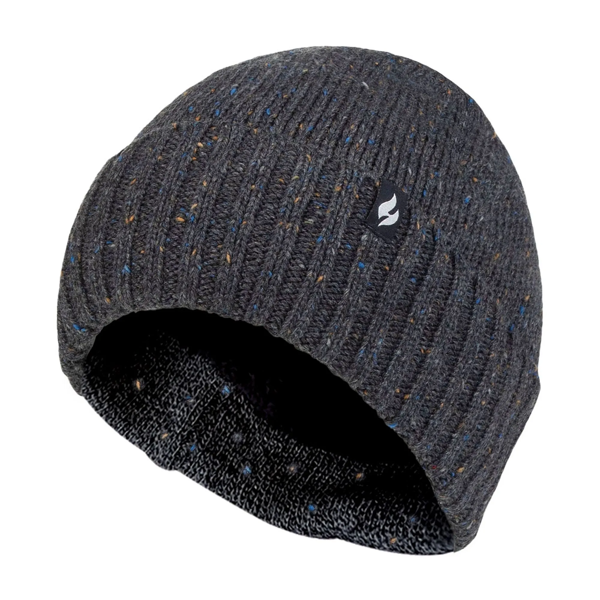 Warm Ribbed Cuff Beanie Hat for Men | Fleece Lined Chunky Winter Hat