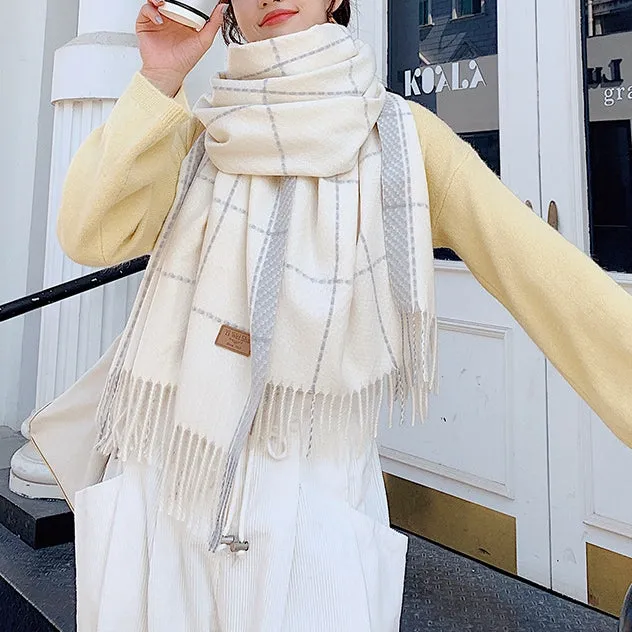 Warm Scarf Cashmere Thick Shawl Wrap for Women Ladies Girls 70x200