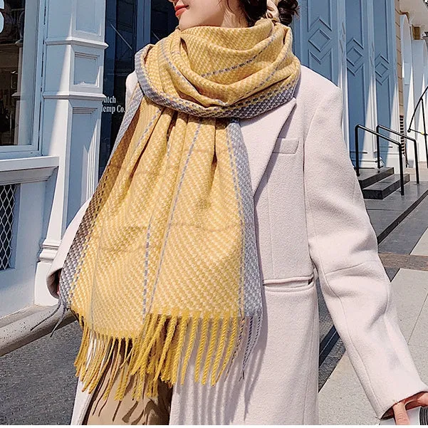Warm Scarf Cashmere Thick Shawl Wrap for Women Ladies Girls 70x200