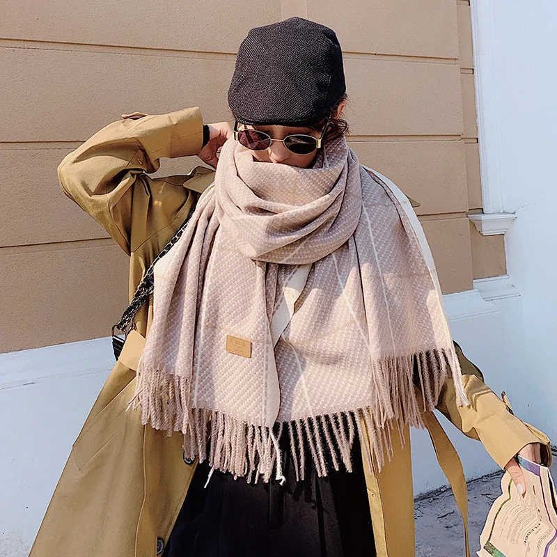 Warm Scarf Cashmere Thick Shawl Wrap for Women Ladies Girls 70x200