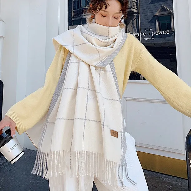 Warm Scarf Cashmere Thick Shawl Wrap for Women Ladies Girls 70x200