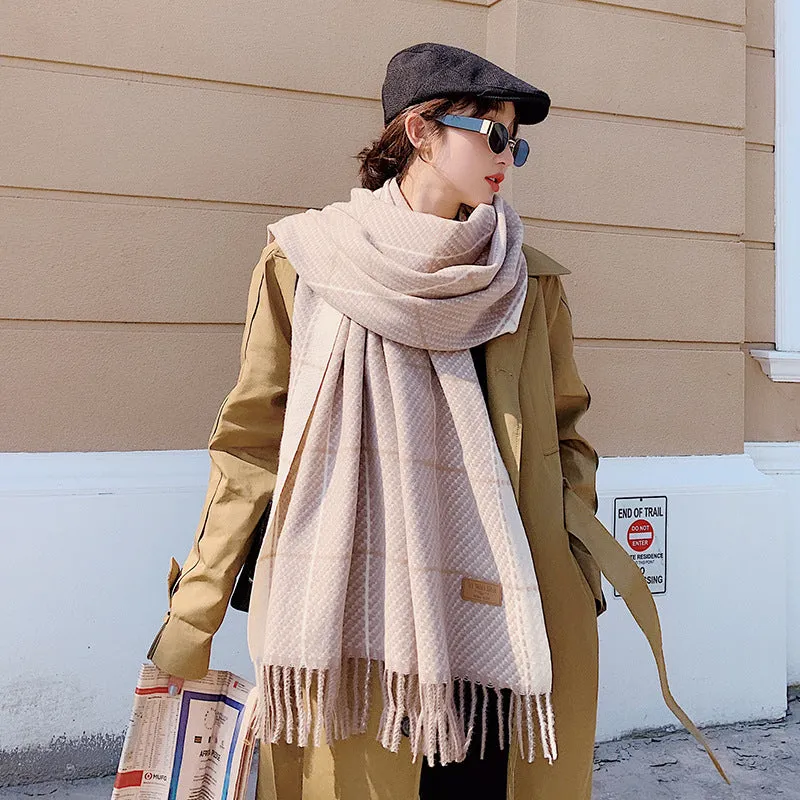 Warm Scarf Cashmere Thick Shawl Wrap for Women Ladies Girls 70x200