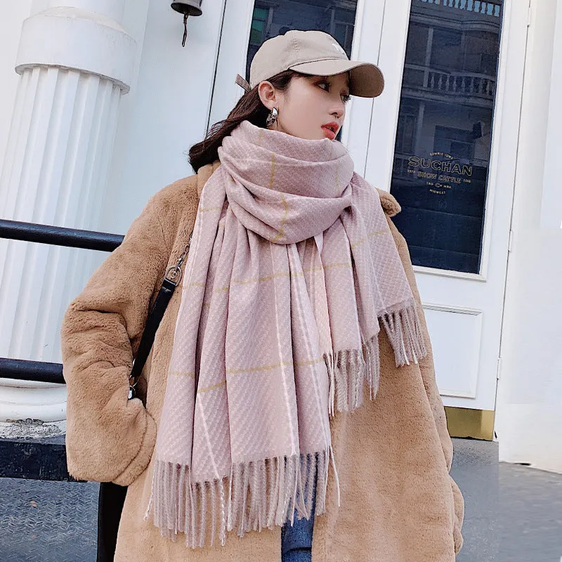 Warm Scarf Cashmere Thick Shawl Wrap for Women Ladies Girls 70x200