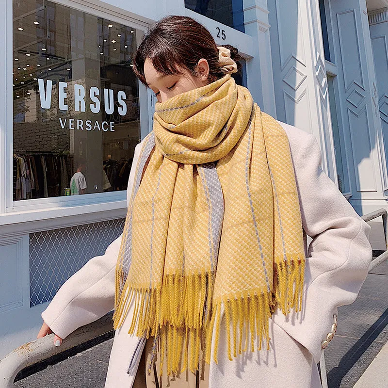 Warm Scarf Cashmere Thick Shawl Wrap for Women Ladies Girls 70x200