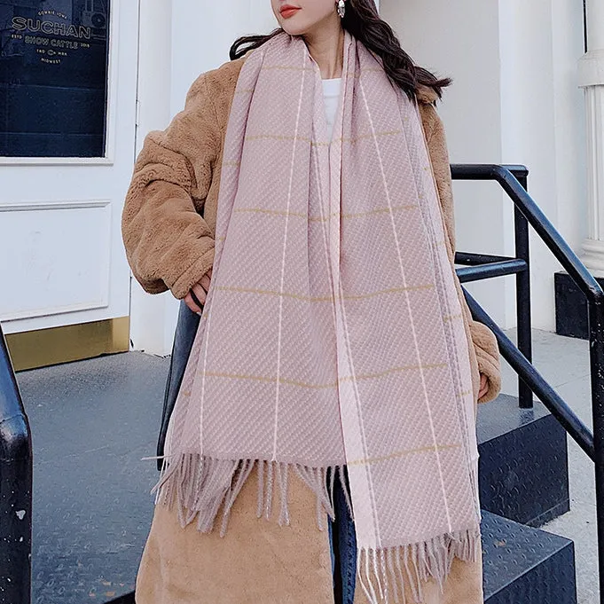 Warm Scarf Cashmere Thick Shawl Wrap for Women Ladies Girls 70x200