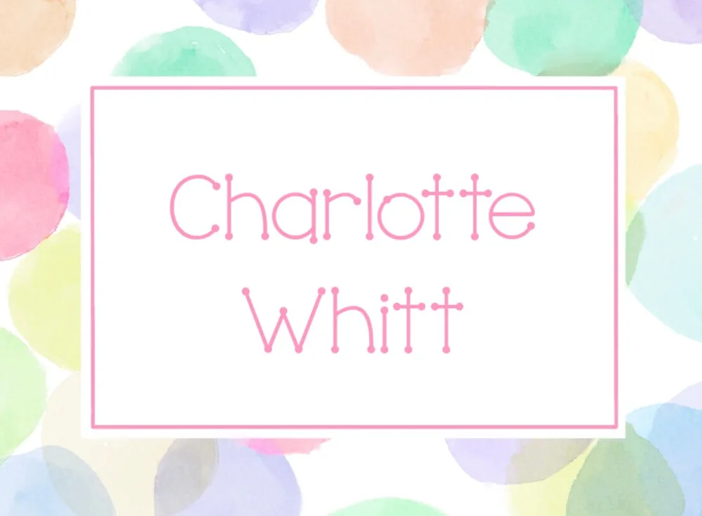 Watercolor Dots Luggage Tag