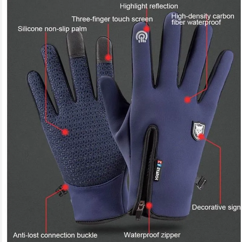 Waterproof Touchscreen Winter Gloves - Thermal Warmth and Protection