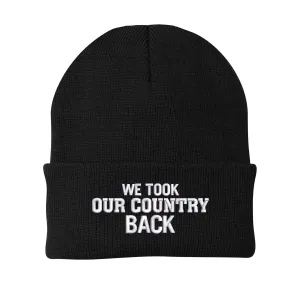 We Took Our Country Back Embroidered Beanie (AM25)
