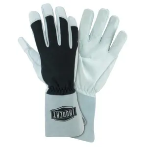 West Chester Nomex Tig Gloves, Nomex; Goat Leather; Kevlar Thread, X-Large, Black;White;Gray, 9073/XL