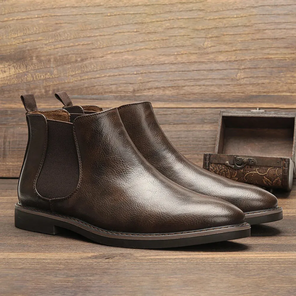 West Louis™ Brand Designer Comfortable Leather Chelsea Boots
