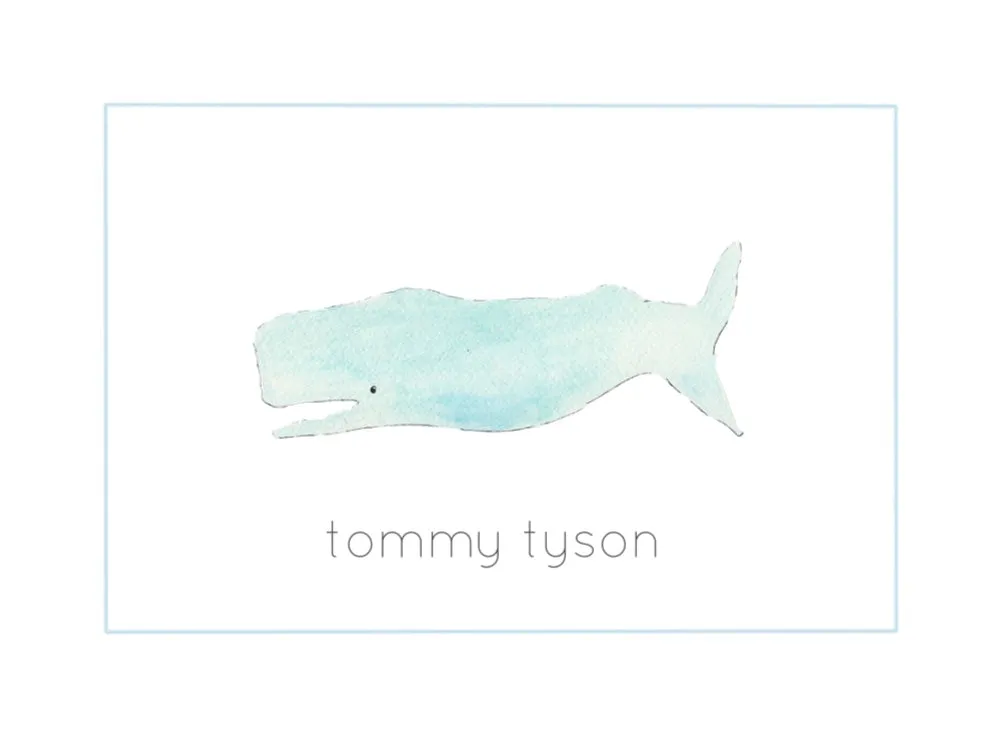 Whale Luggage Tag