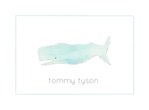 Whale Luggage Tag