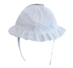 White Broderie Anglais Sun Hat