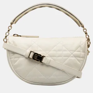 White Small Cannage Vibe Satchel