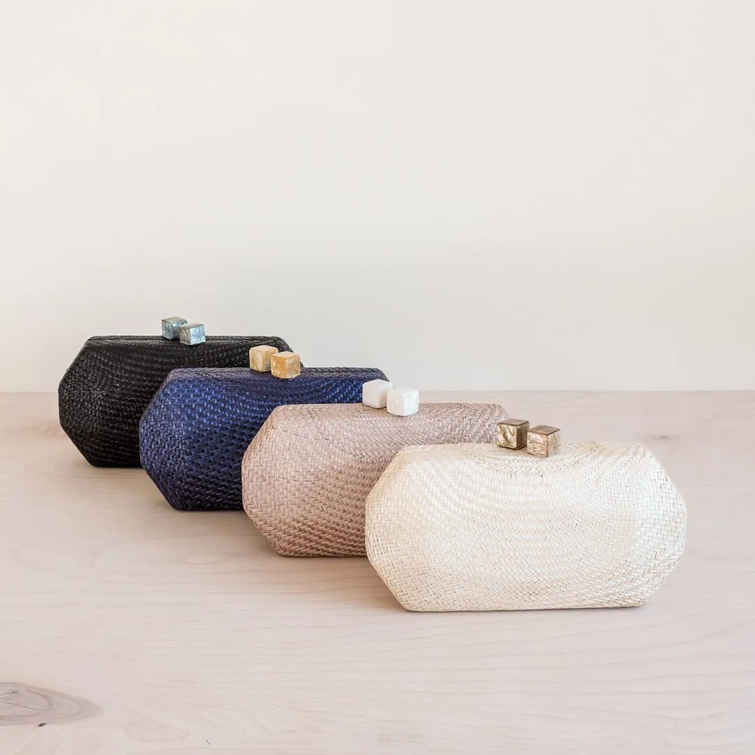 White Woven Clutch - Handwoven Clutch