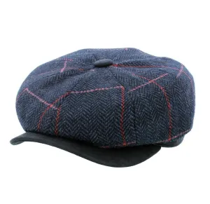 Whiteley 'Glen Check' Wool Bakerboy Cap (M81)