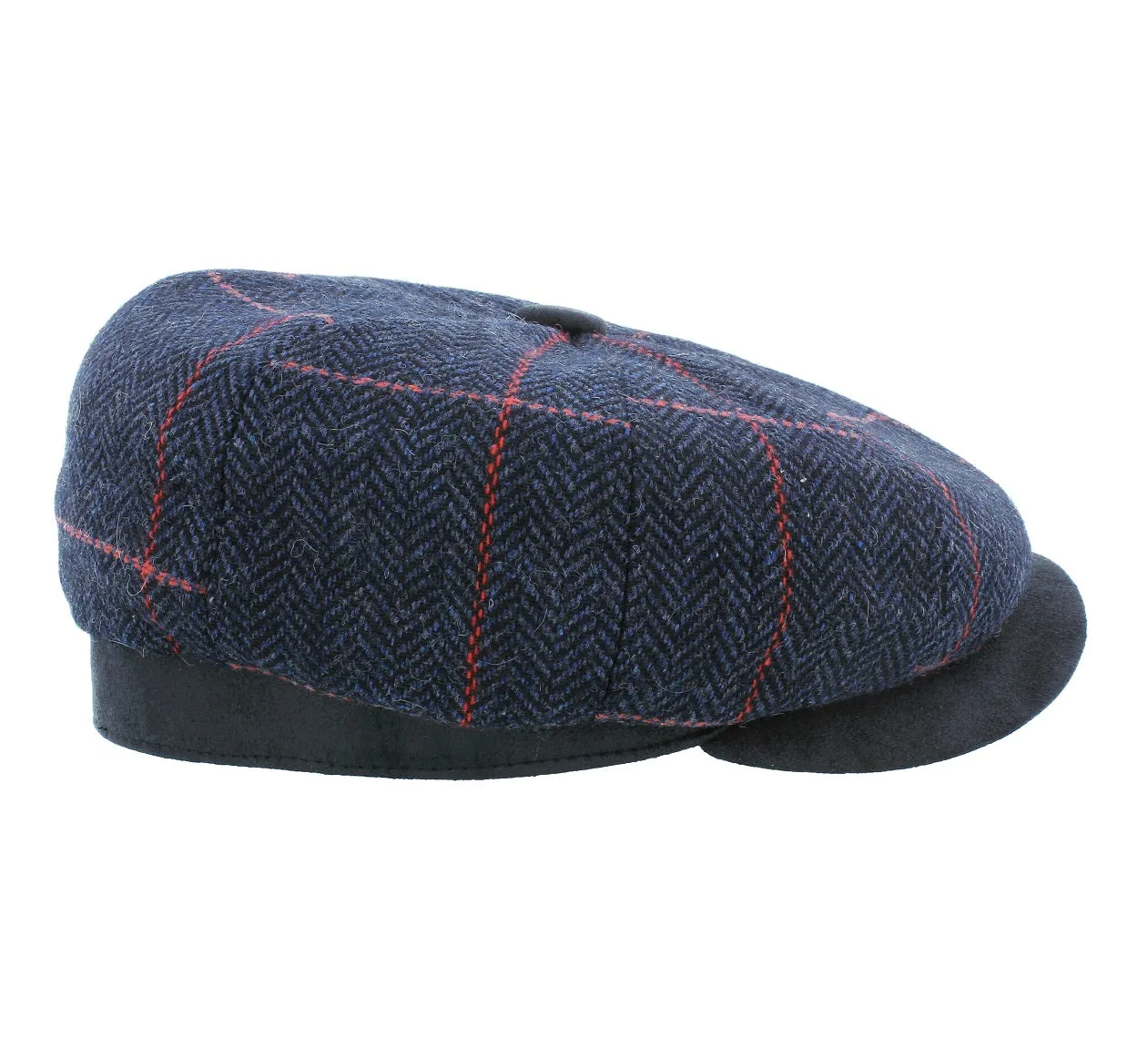 Whiteley 'Glen Check' Wool Bakerboy Cap (M81)