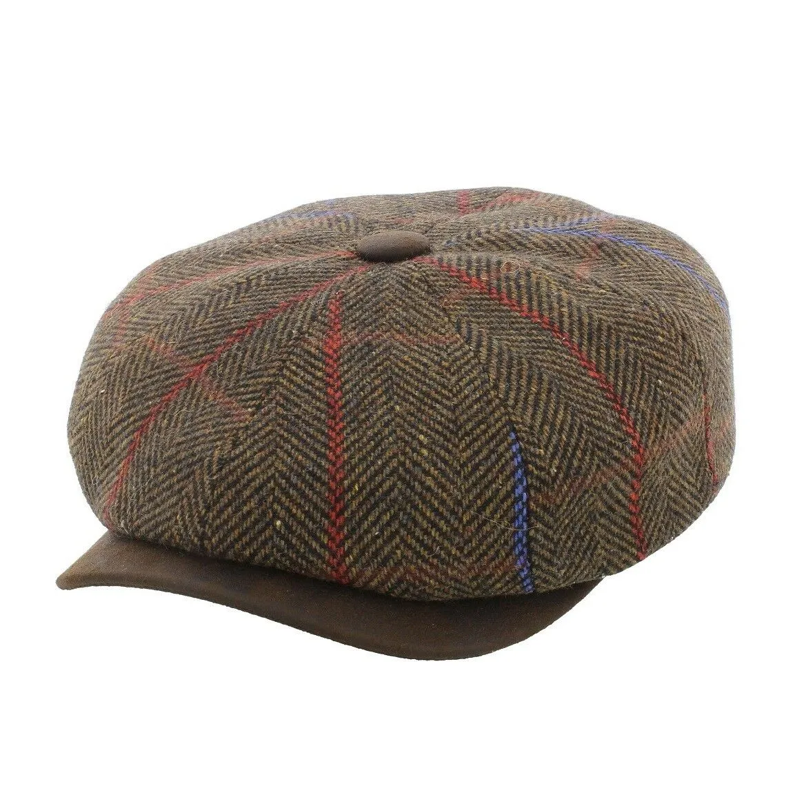 Whiteley 'Glen Check' Wool Bakerboy Cap (M81)