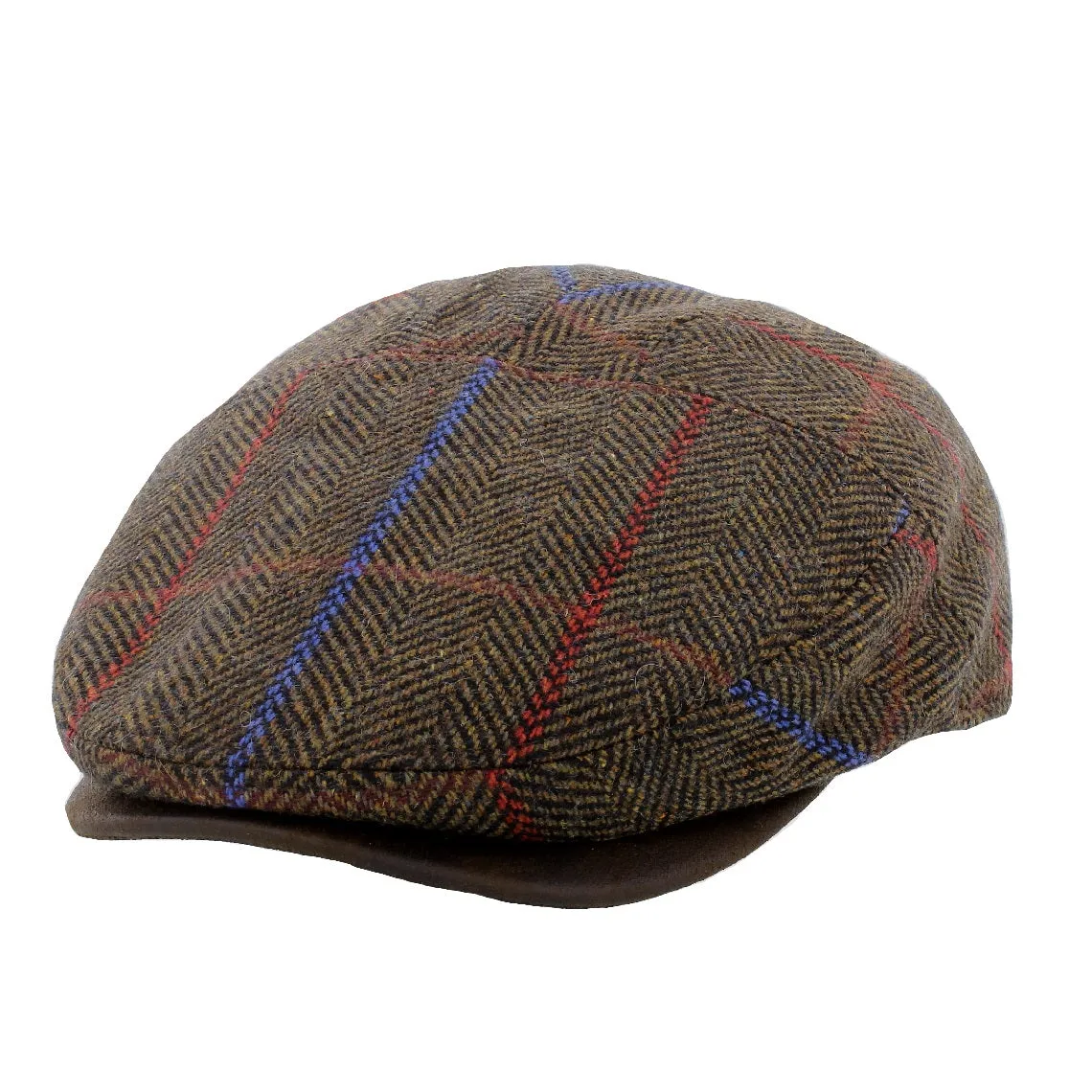 Whiteley 'Glen Check' Wool Flat Cap (M82)