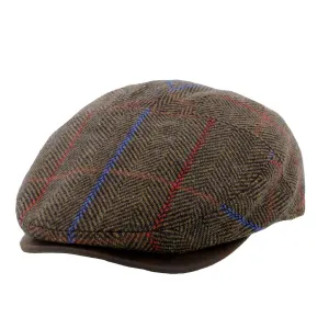 Whiteley 'Glen Check' Wool Flat Cap (M82)