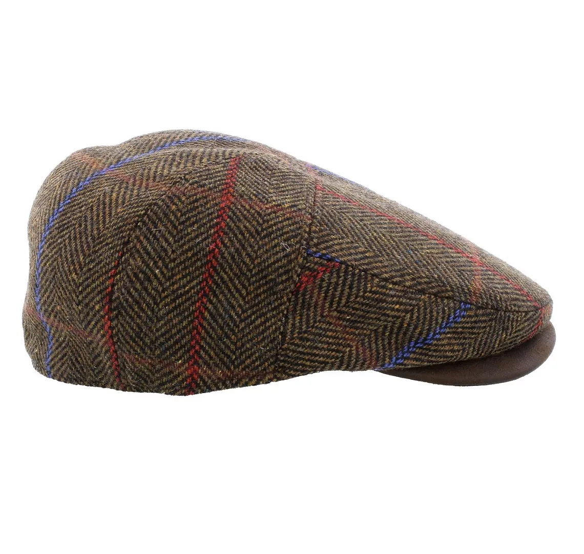 Whiteley 'Glen Check' Wool Flat Cap (M82)
