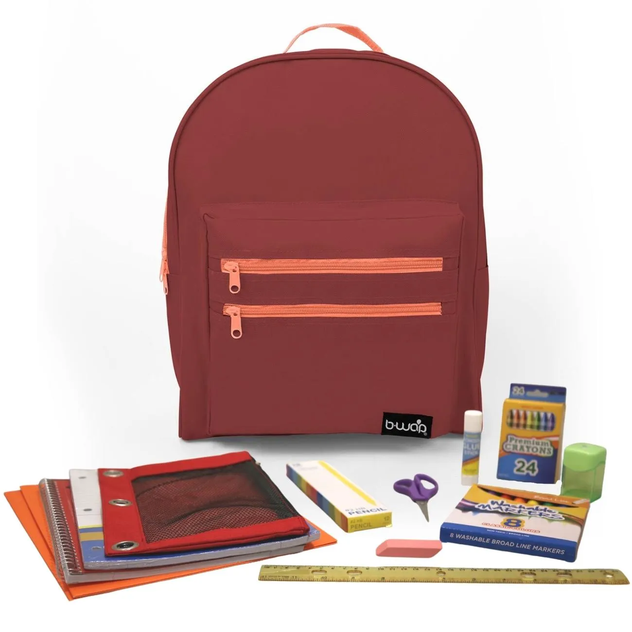 Wholesale 1st-5th Grade Essentials Kit (54 Items per Kit) in 16'' Classic Backpack
