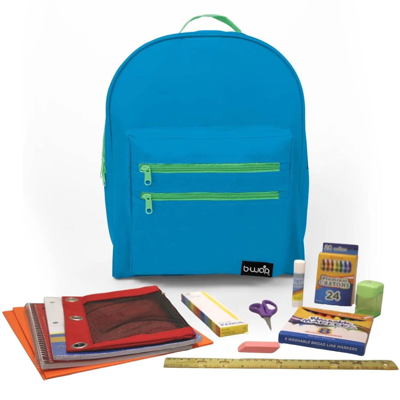 Wholesale 1st-5th Grade Essentials Kit (54 Items per Kit) in 16'' Classic Backpack