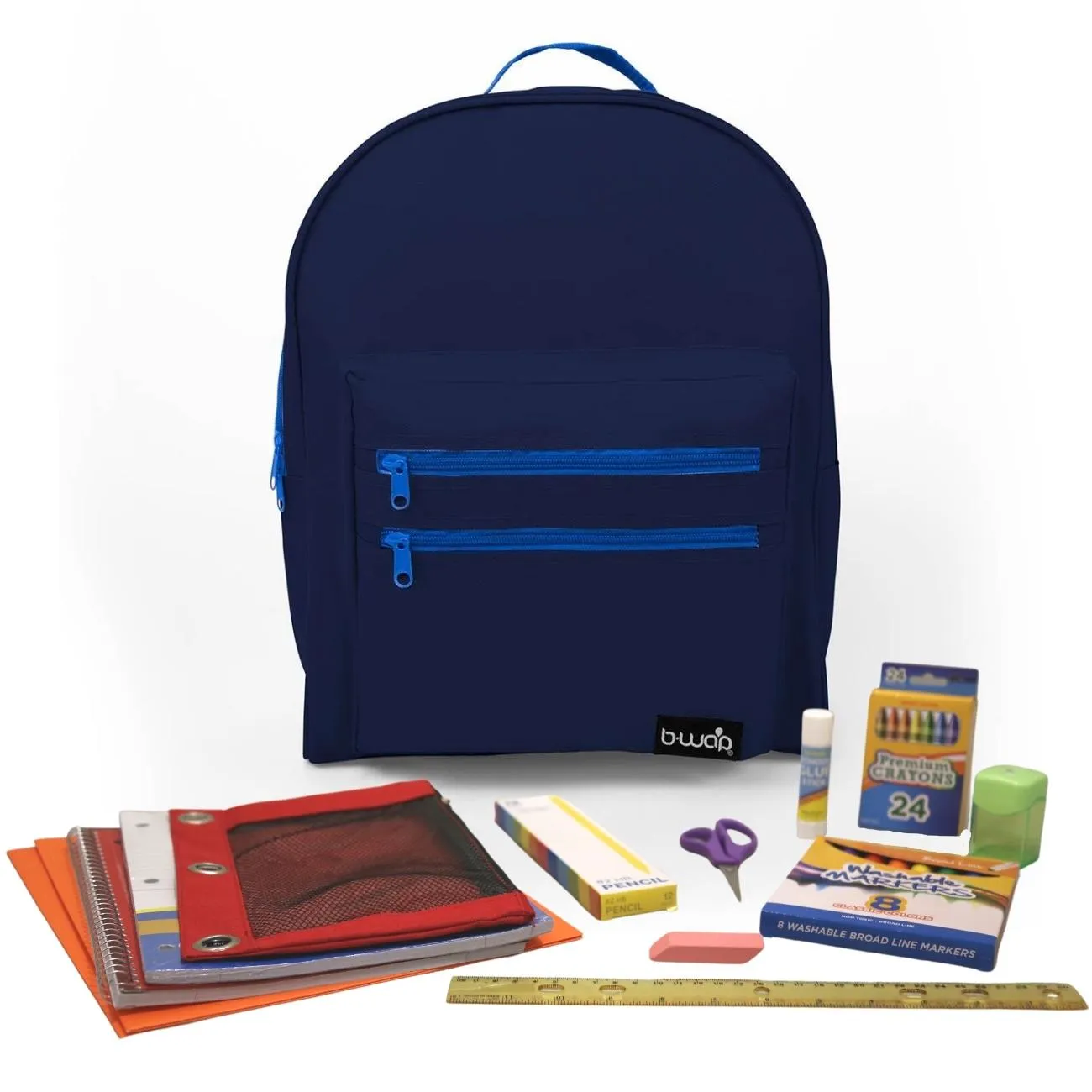 Wholesale 1st-5th Grade Essentials Kit (54 Items per Kit) in 16'' Classic Backpack