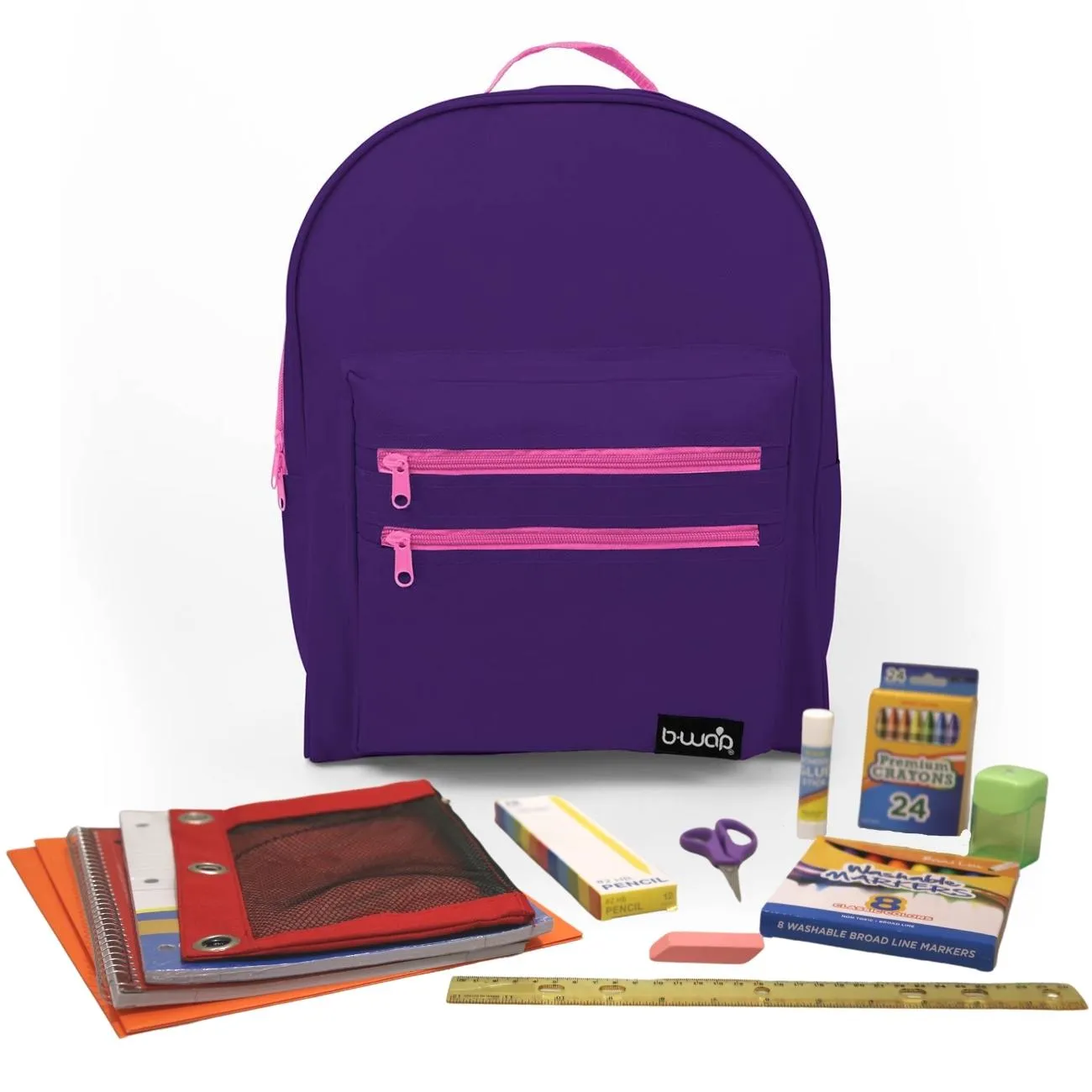 Wholesale 1st-5th Grade Essentials Kit (54 Items per Kit) in 16'' Classic Backpack