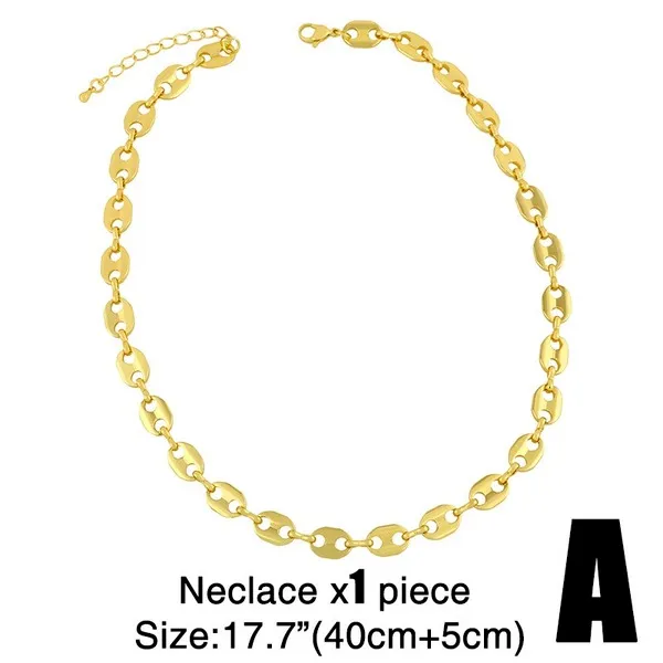 Wholesale gold copper Necklaces JDC-NE-AS202