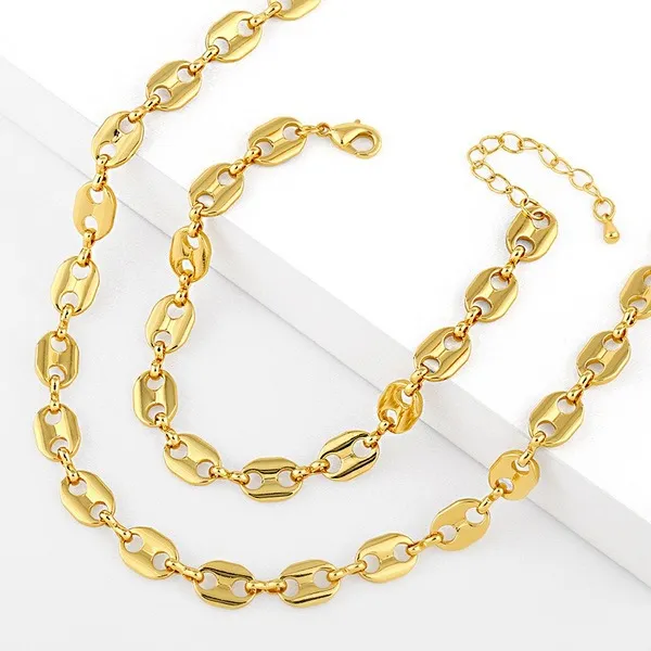 Wholesale gold copper Necklaces JDC-NE-AS202