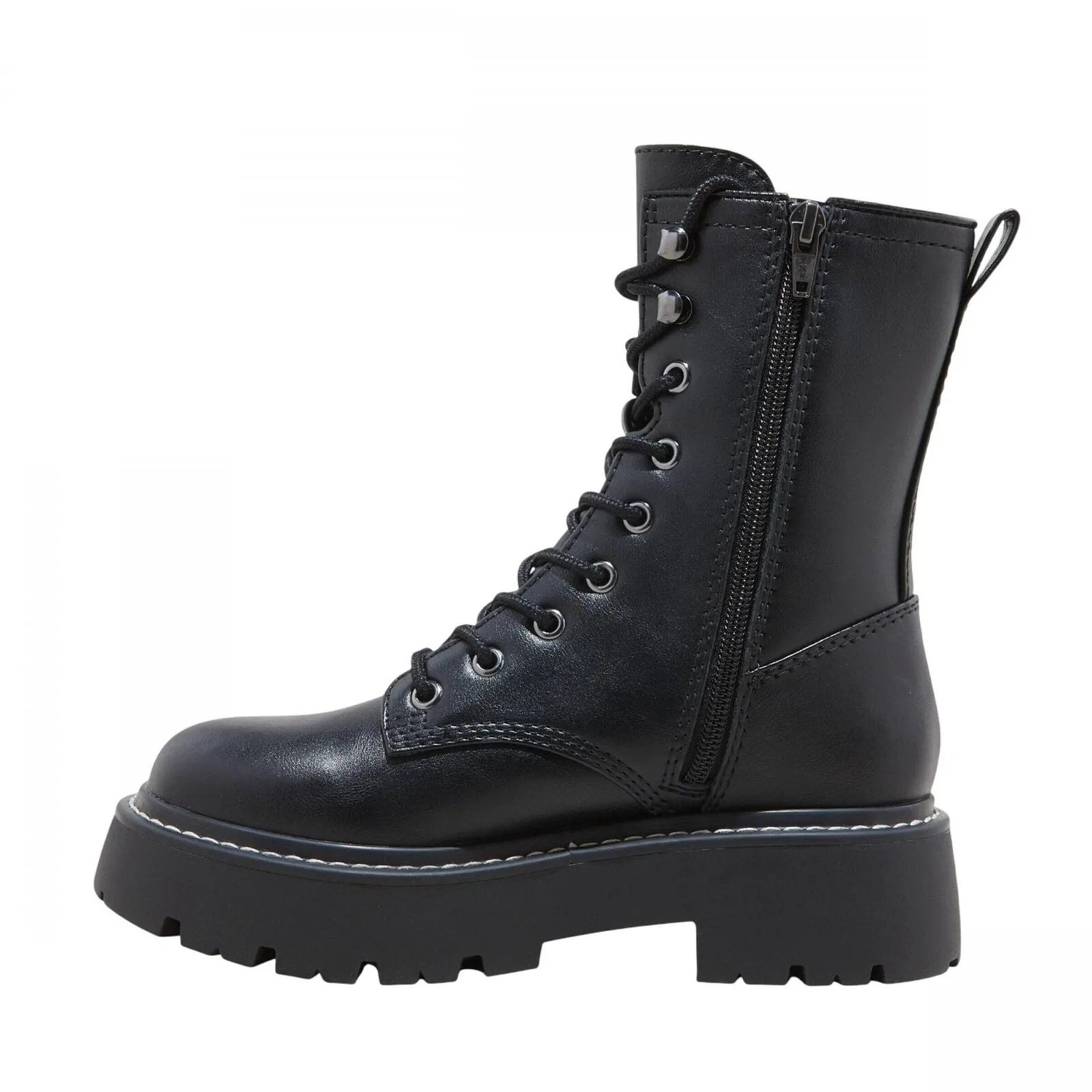 Wild Fable Logan Wide Width Lug Combat Boots with Memory Foam Insole Black 5.5W