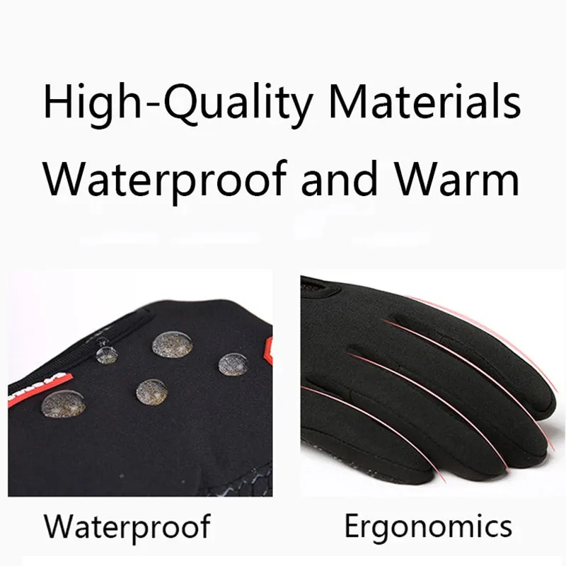 Windproof Touchscreen Winter Gloves - Warm Outdoor Cycling, Driving, and Motorcycle Gloves for Men and Women, Non-Slip Grip