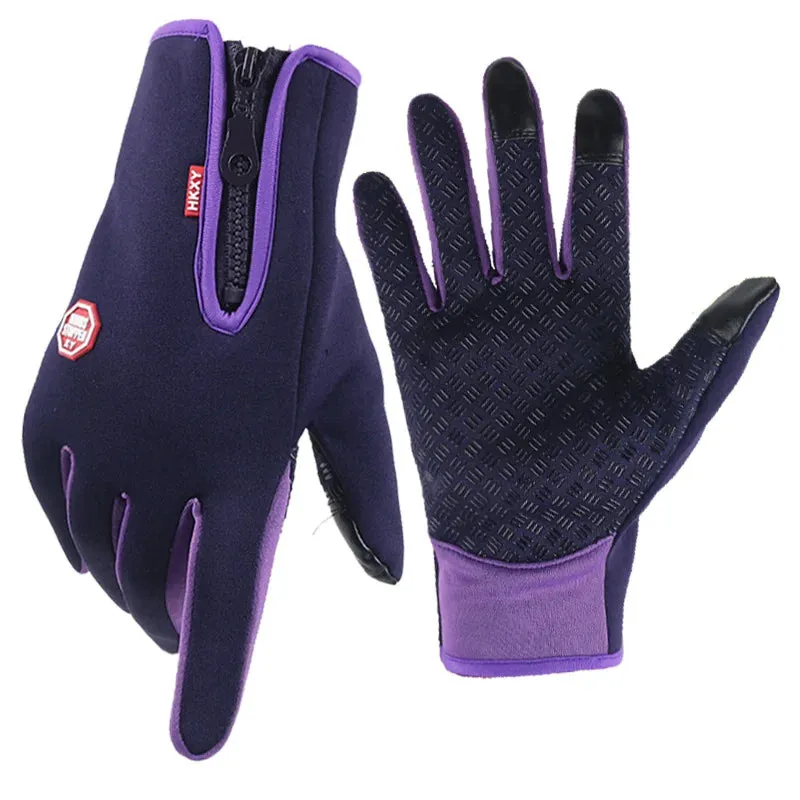 Windproof Touchscreen Winter Gloves - Warm Outdoor Cycling, Driving, and Motorcycle Gloves for Men and Women, Non-Slip Grip