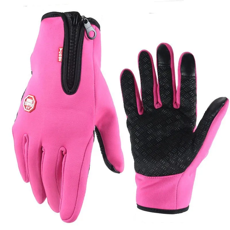Windproof Touchscreen Winter Gloves - Warm Outdoor Cycling, Driving, and Motorcycle Gloves for Men and Women, Non-Slip Grip