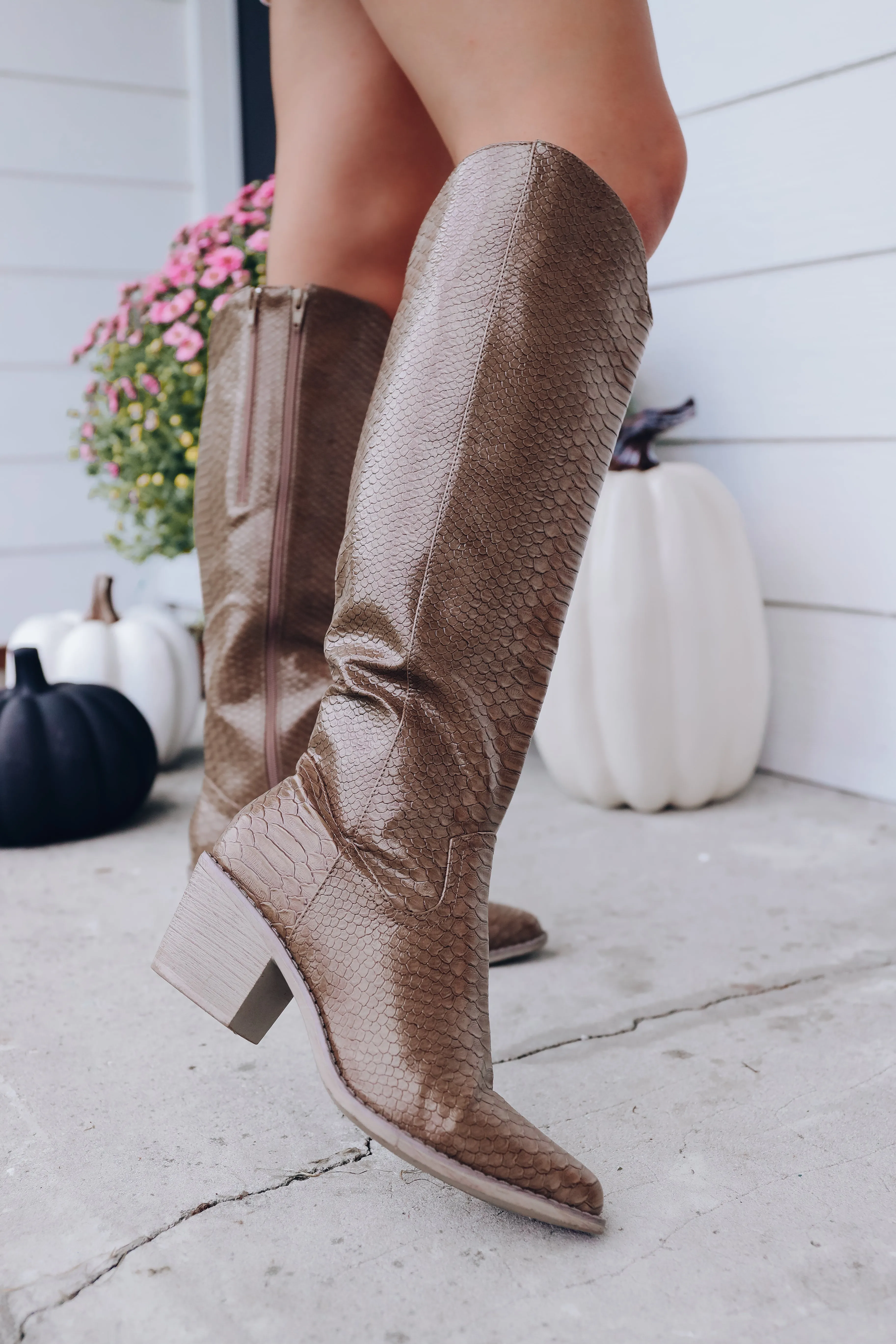 Winslow Snakeskin Knee High Boot