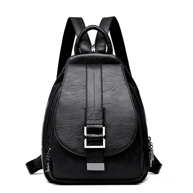 Winter 2020 Women Leather Backpacks Fashion Shoulder Bag Female Backpack Ladies Travel Backpack Mochilas School Bags For Girls